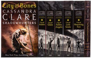 Cover art for Cassandra Clare The Mortal Instruments: A Shadowhunters Collection 7 Books Set (Bones, Ashes, Glass, Fallen Angels, Lost Souls, Heavenly Fire + The Shadowhunter's Codex)