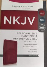 Cover art for NKJV Bible Giant Print Pink Leathersoft