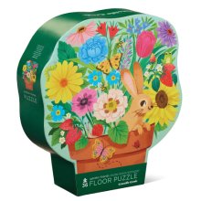 Cover art for Crocodile Creek 36-Piece Jigsaw Floor Puzzle - Fun Floor Puzzles for Kids Ages 3-5 - Heavy-Duty Shaped Box for Storage - Garden Friends - 27" W x 20" H Finished