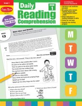 Cover art for Evan-Moor Daily Reading Comprehension, Grade 1 - Homeschooling & Classroom Resource Workbook, Reproducible Worksheets, Teaching Edition, Fiction and Nonfiction, Lesson Plans, Test Prep