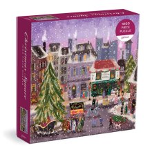 Cover art for Galison Christmas Square 1000 Piece Puzzle in Square Box from Galison - Holiday Puzzle for Adults with Beautiful Artwork from Joy Laforme, Thick and Sturdy Pieces, Perfect