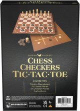 Cover art for Cardinal Classics: Chess Checkers and Tic-Tac-Toe Set Box - Tabletop Board