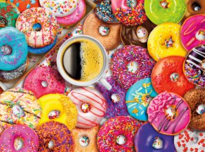 Cover art for Buffalo Games - Aimee Stewart - Coffee and Donuts - 1000 Piece Jigsaw Puzzle Multi, 26.75"L X 19.75"W