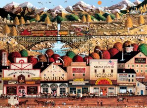 Cover art for Buffalo Games - Charles Wysocki - Sleepy Town West - 1000 Piece Jigsaw Puzzle