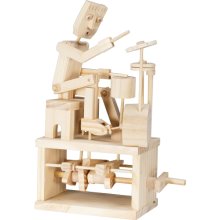 Cover art for Timberkits Drummer-Mechanical Wooden Construction Kit Model, Natural Wood