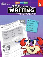 Cover art for 180 Days of Writing for Fifth Grade - An Easy-to-Use Fifth Grade Writing Workbook to Practice and Improve Writing Skills (180 Days of Practice)