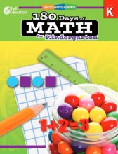 Cover art for 180 Days of Math: Grade K - Daily Math Practice Workbook for Classroom and Home, Cool and Fun Math, Kindergarten Elementary School Level Activities Created by Teachers to Master Challenging Concepts