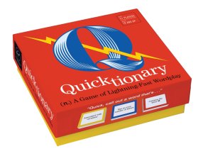 Cover art for Chronicle Books Quicktionary: A Game of Lightning-Fast Wordplay, Includes 102 prompt cards; 1 rule book
