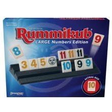 Cover art for Pressman Rummikub Large Numbers Edition - The Original Rummy Tile Game Blue, 5"