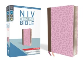 Cover art for NIV, Thinline Bible, Large Print, Leathersoft, Pink, Red Letter, Comfort Print