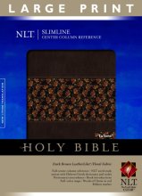 Cover art for Slimline Center Column Reference Bible NLT, Large Print, Floral TuTone