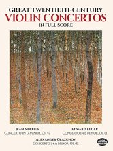 Cover art for Great Twentieth-Century Violin Concertos in Full Score (Dover Orchestral Music Scores)
