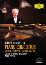 Cover art for Grieg, Chopin & Saint Saens Piano Concertos / Previn, Rubinstein, London Symphony Orchestra