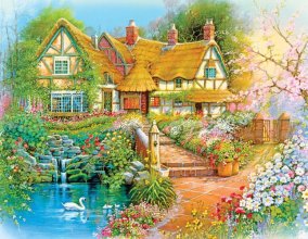 Cover art for Springbok Puzzles - Country Cottage - 500 Piece Jigsaw Puzzle - Large 18 Inches by 23.5 Inches Puzzle - Made in USA - Unique Cut Interlocking Pieces
