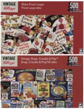 Cover art for Kelloggs Cereal Vintage 500 Piece Puzzle Collection - Rice Krispies and Froot Loops(2 Pack)