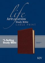 Cover art for KJV Life Application Study Bible, Second Edition, Large Print (LeatherLike, Brown, Red Letter)