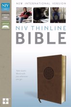 Cover art for NIV, Thinline Bible, Imitation Leather, Brown, Red Letter Edition
