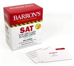 Cover art for SAT Vocabulary Flashcards: 500 Cards Reflecting the Most Frequently Tested SAT Words + Sorting Ring for Custom Study (Barron's SAT Prep)
