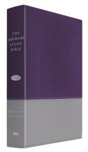 Cover art for The Jeremiah Study Bible, NKJV: Gray/Purple LeatherLuxe®: What It Says. What It Means. What It Means For You.