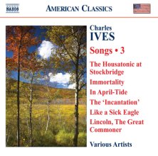 Cover art for Ives: Songs Vol. 3 ~ various artists