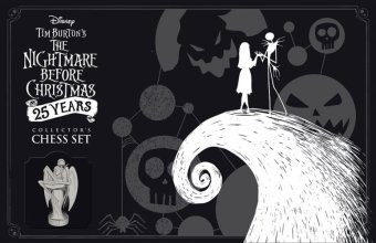 Cover art for USAOPOLY Nightmare Before Christmas 25 Years Collector's Chess Set | 25th Anniversary Collectable Piece Figures Set 32 Custom Sculpt Nightmare Before Christmas Movie Characters
