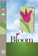Cover art for NIV, Bloom Collection Bible, Leathersoft, Pink/Green, Red Letter Edition
