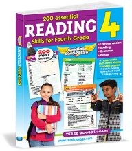 Cover art for Reading for 4th Grade Workbook - 200 Essential Reading Skills (Reading Eggs)