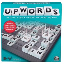 Cover art for Upwords, Word Game with Stackable Letter Tiles & Rotating Game Board, New 2023 Version | Games for Family Game Night | Family Games, for Adults and Kids Ages 8 and up