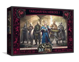 Cover art for CMON A Song of Ice and Fire Tabletop Miniatures Targaryen Heroes I Box Set - Lead Legendary Heroes in Battle, Strategy Game for Adults, Ages 14+, 2+ Players, 45-60 Minute Playtime, Made by CMON