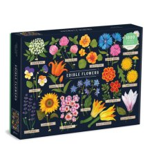Cover art for Galison Edible Flowers Puzzle, 1000 Pieces, 27” x 20” – Difficult Jigsaw Puzzle with Colorful Floral Artwork and Educational Design – Thick, Sturdy Pieces, Challenging Family Activity