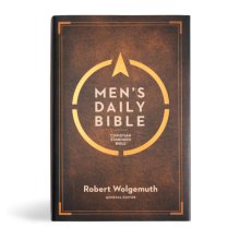 Cover art for CSB Men's Daily Bible, Hardcover, Black Letter, Reading Plan, Articles, Callouts, Study Tools, Easy-to-Read Bible Serif Type