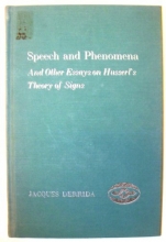 Cover art for Speech and Phenomena : and Other Essays on Husserl's Theory of Signs