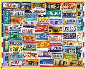 Cover art for White Mountain Puzzles - Vanity Plates - 1000 Piece Jigsaw Puzzle
