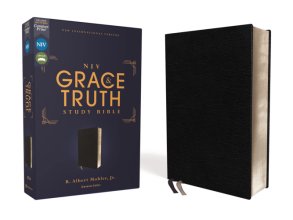 Cover art for NIV, The Grace and Truth Study Bible (Trustworthy and Practical Insights), European Bonded Leather, Black, Red Letter, Comfort Print