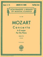 Cover art for Concerto No. 5 in D  K.175 (Wolfgang Amadeus Mozart) Piano Duet (Sheet Music/Songbook)