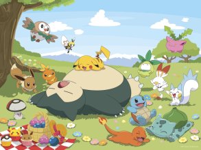 Cover art for Buffalo Games - Pokémon - Pokémon Picnic - 400 Piece Jigsaw Puzzle for Families Challenging Puzzle Perfect for Game Nights - Finished Puzzle Size is 21.25 x 15.00