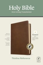 Cover art for NLT Thinline Reference Holy Bible (Red Letter, LeatherLike, Rustic Brown, Indexed): Includes Free Access to the Filament Bible App Delivering Study Notes, Devotionals, Worship Music, and Video