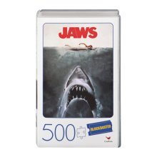 Cover art for Jaws Movie 500-Piece Puzzle in Plastic Retro Blockbuster VHS Video Case