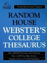 Cover art for Random House Webster's College Thesaurus (PB): Newly Revised and Updated