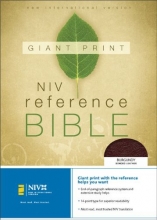 Cover art for NIV Holy Bible Giant Print Reference Edition, Burgundy Bonded Leather