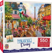 Cover art for Masterpieces 550 Piece Jigsaw Puzzle for Adults, Family, Or Kids - Parisian Charm - 18"x24"