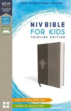 Cover art for NIV, Bible for Kids, Leathersoft, Gray, Red Letter, Comfort Print: Thinline Edition