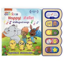 Cover art for Canticos Happy! ¡Feliz! 8 Bilingual Songs (English and Spanish Edition) (Nick Jr. Canticos)