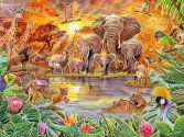Cover art for Ceaco - Foil Puzzle - Steve Sundram - Watering Hole - 500 Piece Jigsaw Puzzle