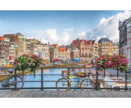 Cover art for Afternoon in Amsterdam City 1000 Piece Jigsaw Puzzle, World Travel Puzzles for Adults and Kids | Interactive Brain Teaser, Educational Toys & Games, Quarantine Gifts | 28 x 20 Inches