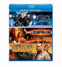 Cover art for Dwayne Johnson Triple Feature (The Scorpion King / The Rundown / Doom) [Blu-ray]