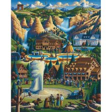 Cover art for Dowdle Folk Art Yellowstone Jigsaw Puzzle