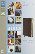 Cover art for NIV, Thinline Bible, Bonded Leather, Burgundy, Red Letter Edition