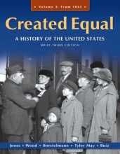 Cover art for Created Equal: A History of the United States, Brief Edition, Volume 2 (3rd Edition)
