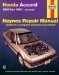 Cover art for Honda Accord 1984 thru 1989 All Models (Haynes Repair Manual)